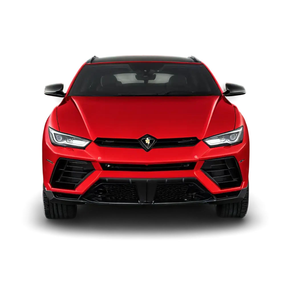 red lamborghini urus front view