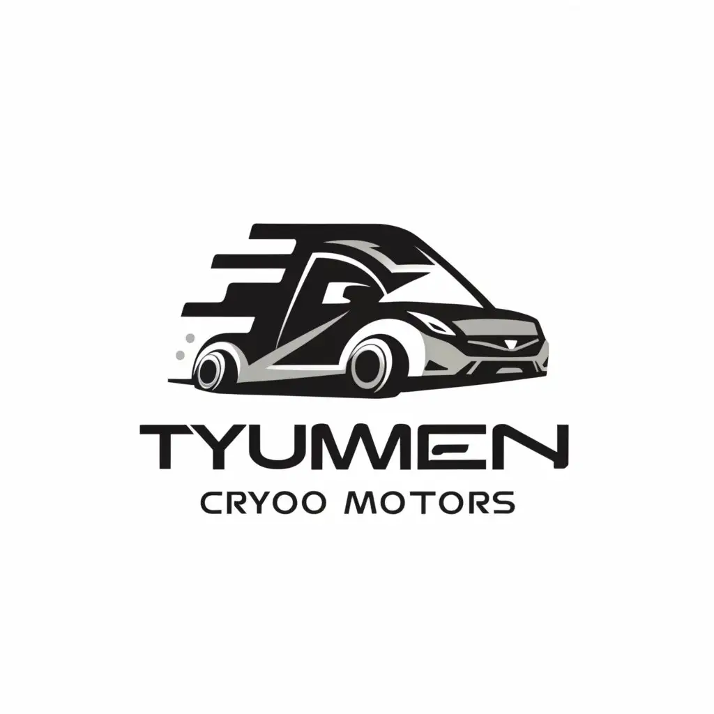 a logo design,with the text "Tyumen cryo motors", main symbol:engine,Минималистичный,be used in Автомобильная industry,clear background