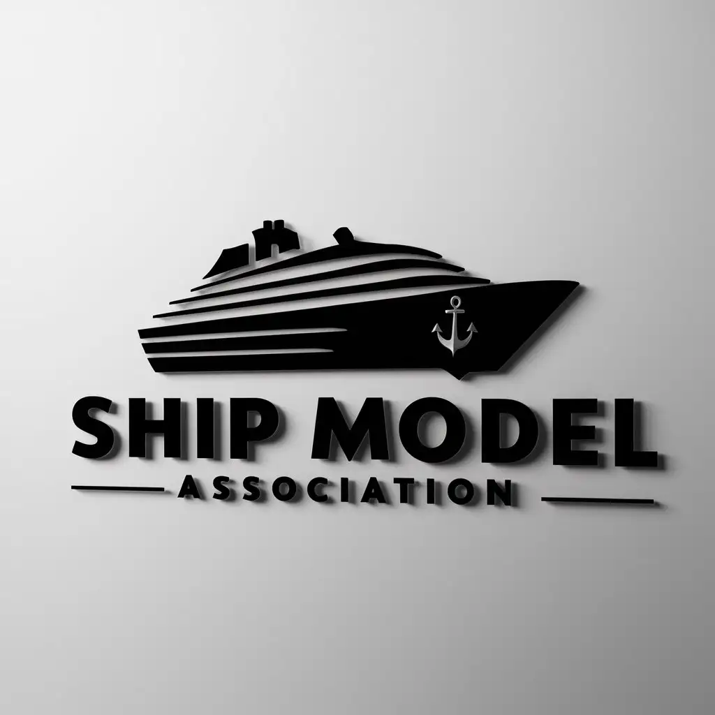 a logo design,with the text "ship model association", main symbol:a luxury cruise ship,Moderate,be used in Education industry,clear background