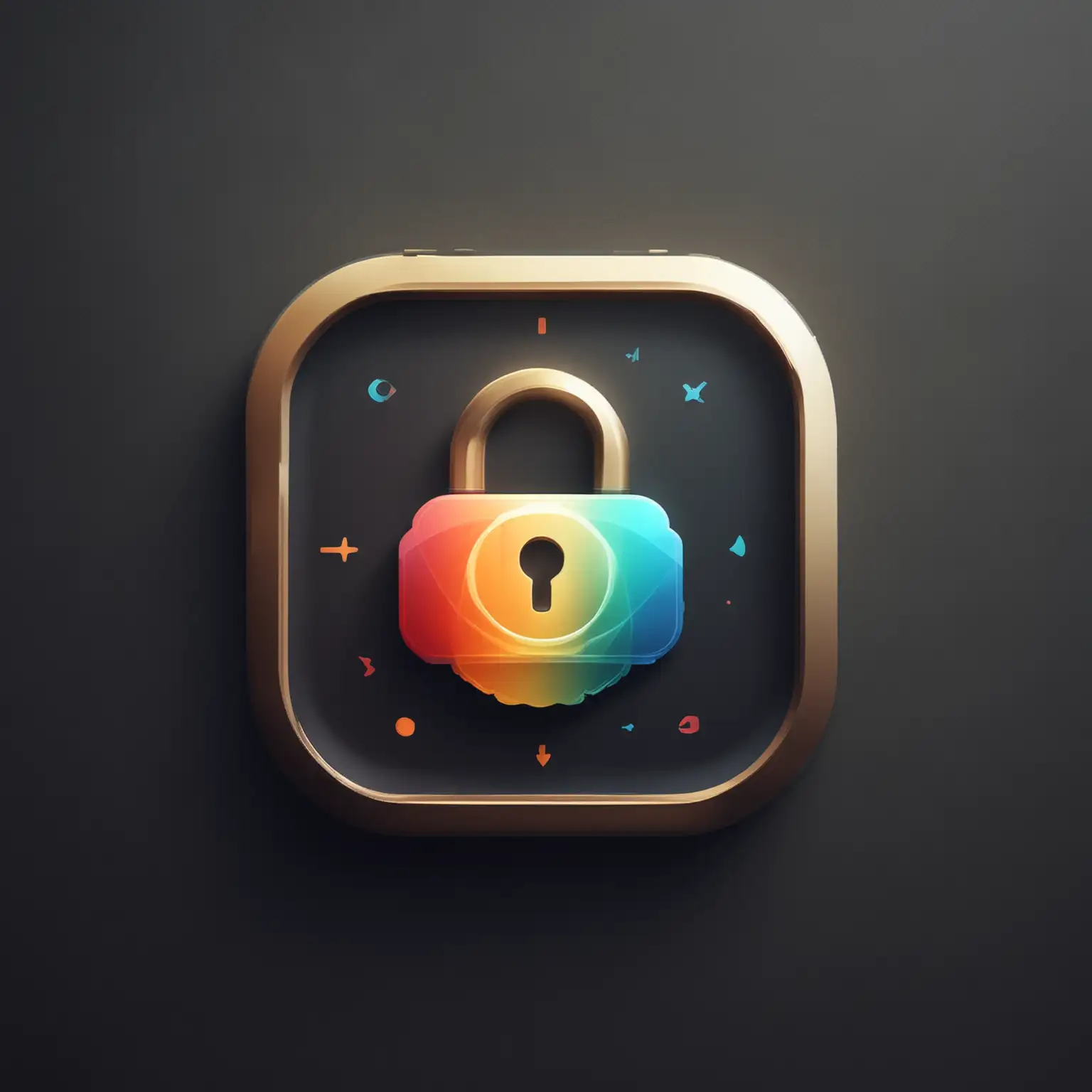 app logo, an encryption tool, light style