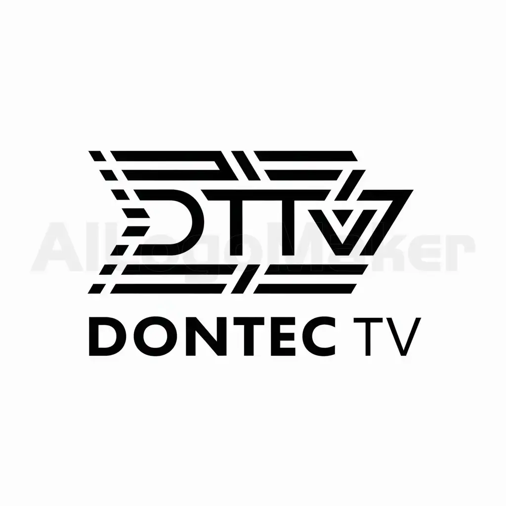 a logo design,with the text "DONTEC TV", main symbol:DTTV,Moderate,clear background