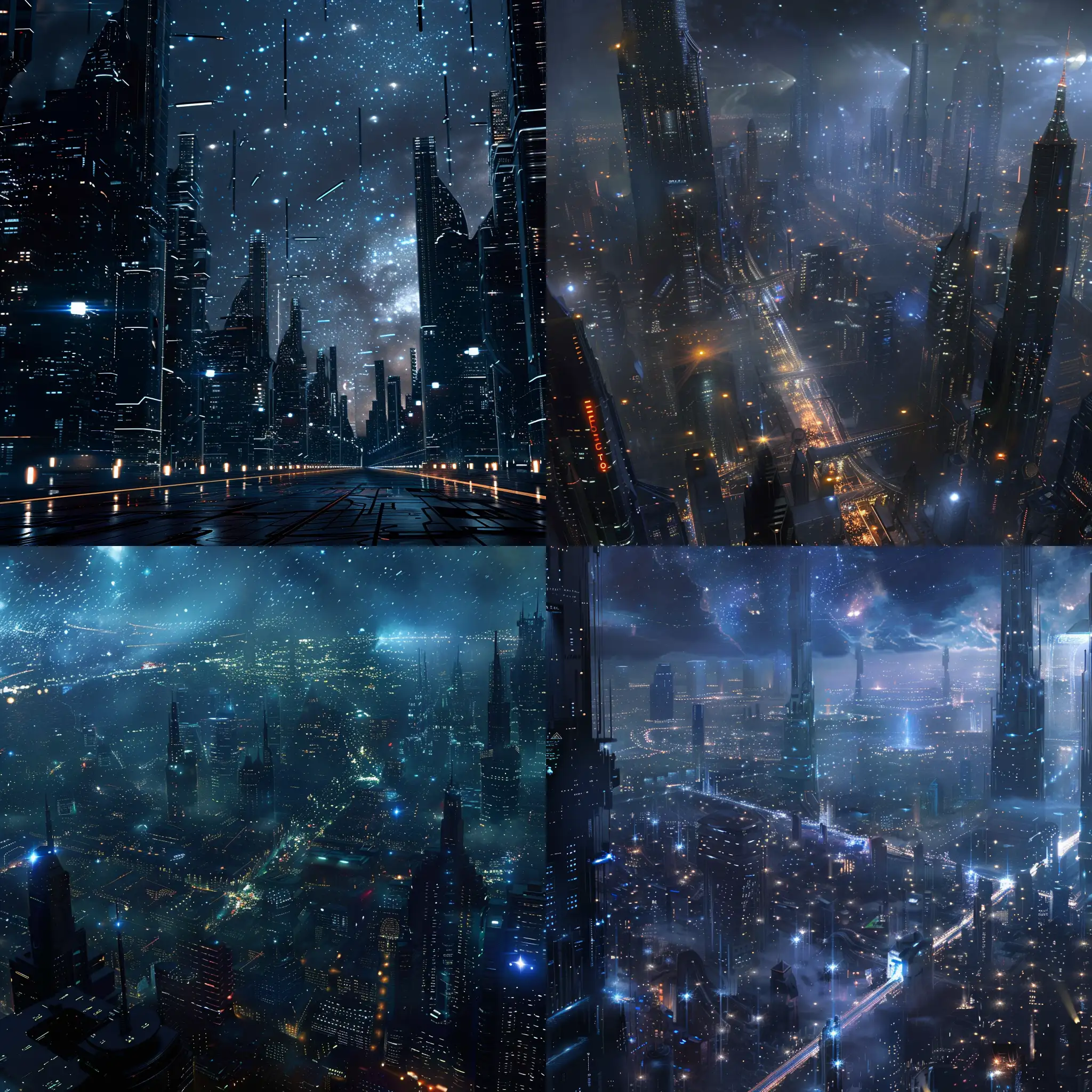 Futuristic-Cityscape-with-Glowing-Stars-and-City-Lights