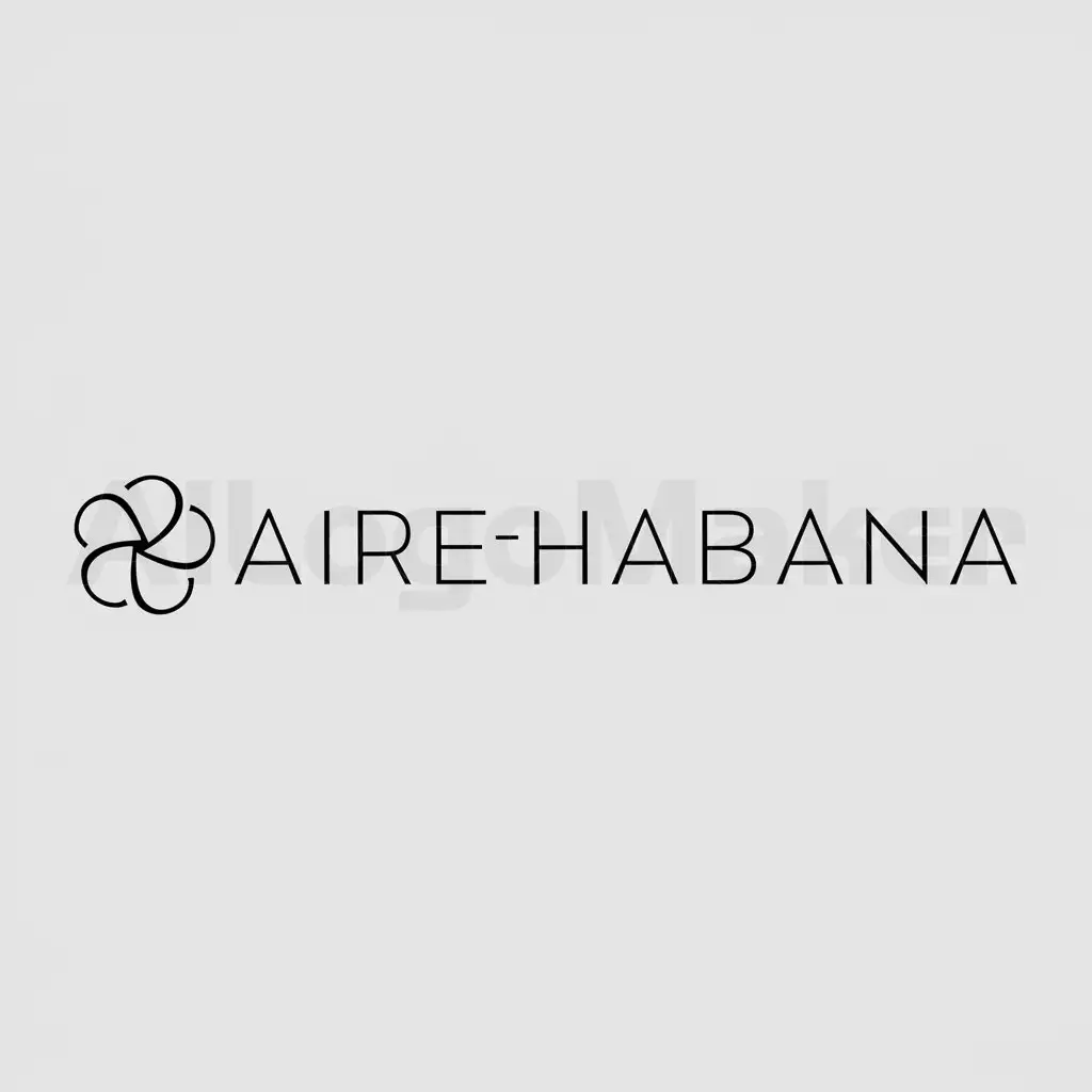 a logo design,with the text "airehabana", main symbol:airehabana,Minimalistic,clear background