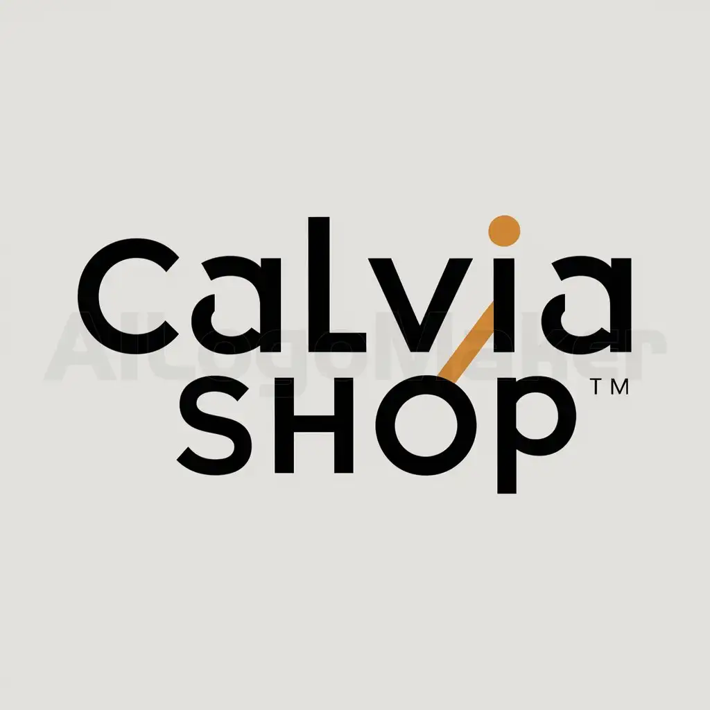 a logo design,with the text "Calvia Shop", main symbol:Clothing,Moderate,be used in Clothes industry,clear background