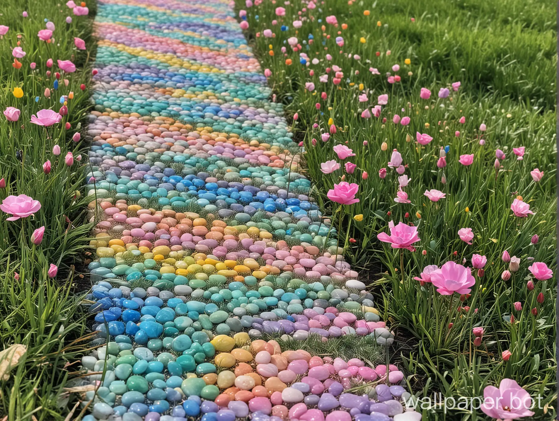 Rainbow-Springtime-Garden-with-Marbleized-Path