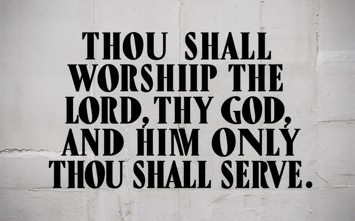 Bible Verse Quote Thou shall worship the Lord thy God and him only thou ...