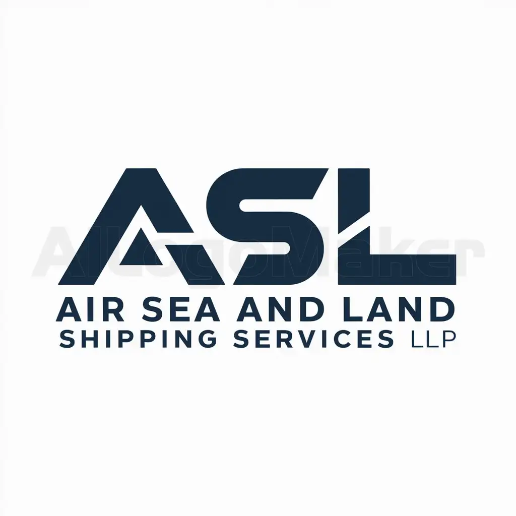 a logo design,with the text "AIR SEA AND LAND SHIPPING SERVICES LLP", main symbol:ASL,Moderate,clear background