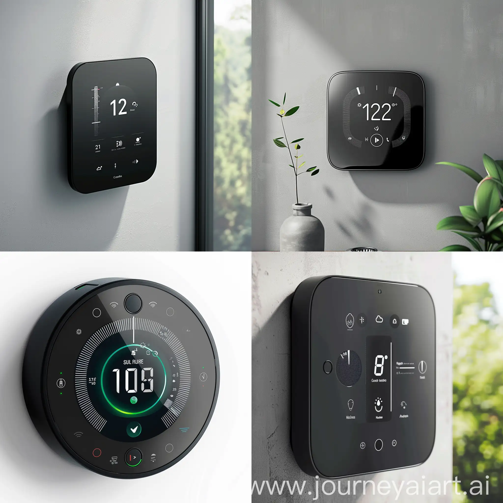 Sleek-Smart-Thermostat-with-Integrated-AI-Touch-Interface