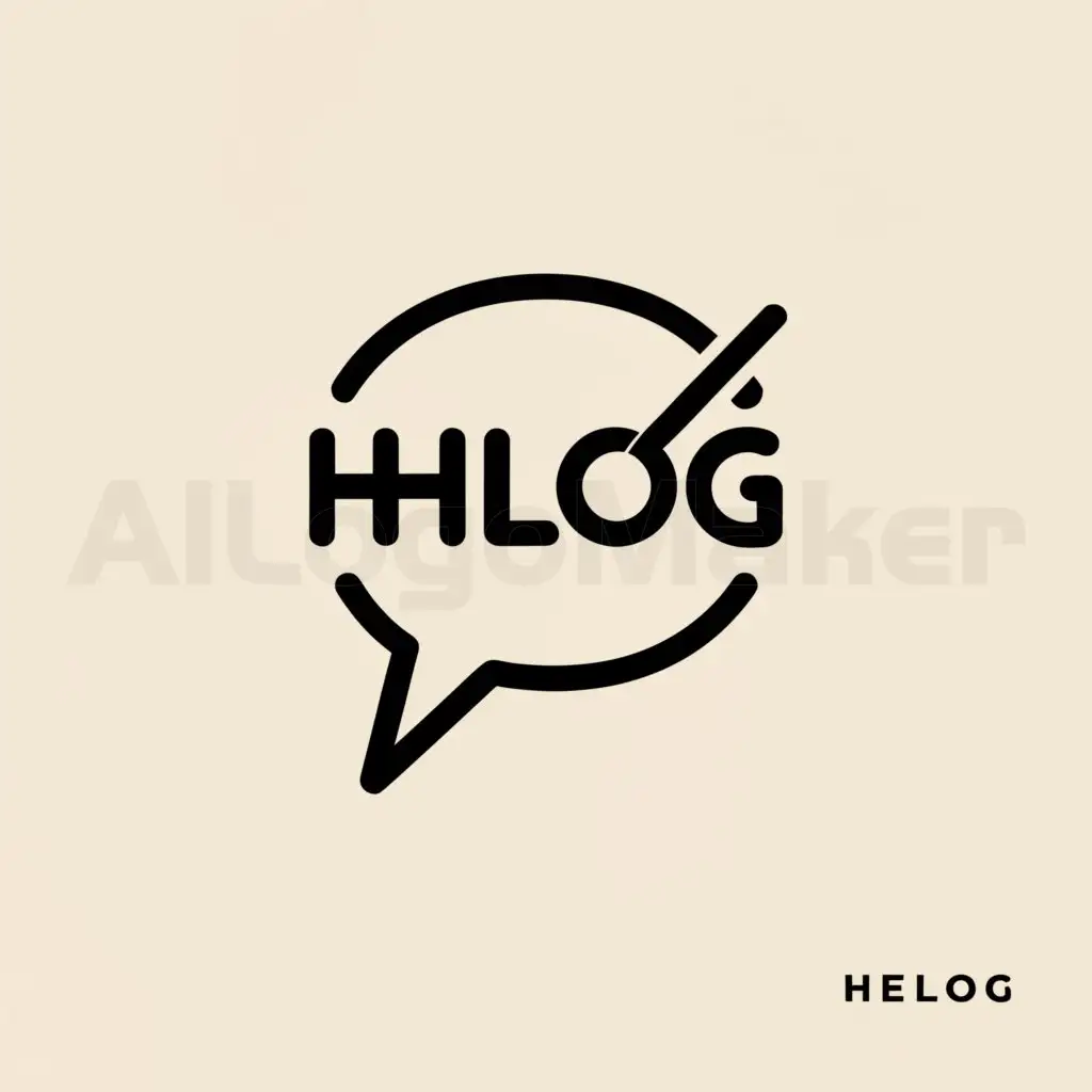 a logo design,with the text "Helog", main symbol:blog,Minimalistic,be used in writer industry,clear background