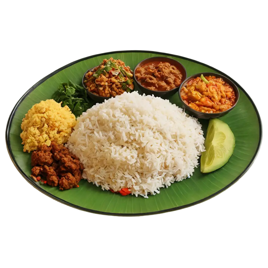 Nasi-Uduk-Spesial-PNG-Exquisite-Indonesian-Rice-Dish-in-HighResolution-Clarity