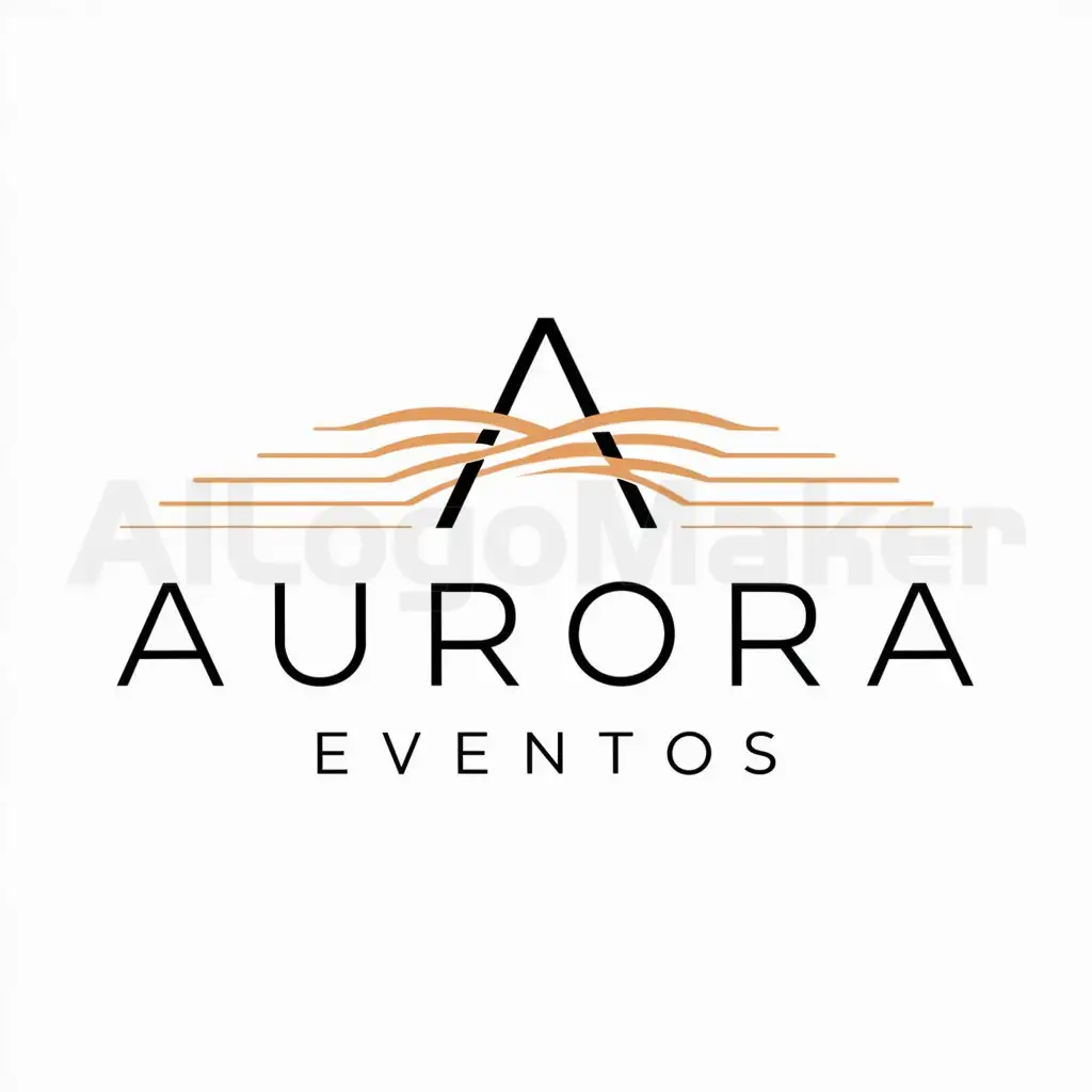 a logo design,with the text "Aurora eventos", main symbol:Aurora,Minimalistic,clear background