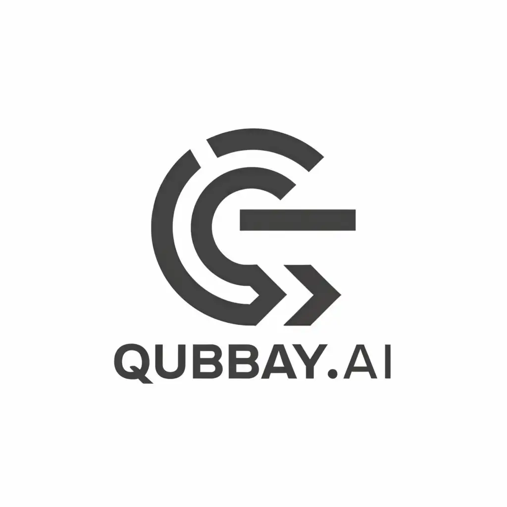 a logo design,with the text "qubay.ai", main symbol:Q,Minimalistic,be used in Technology industry,clear background
