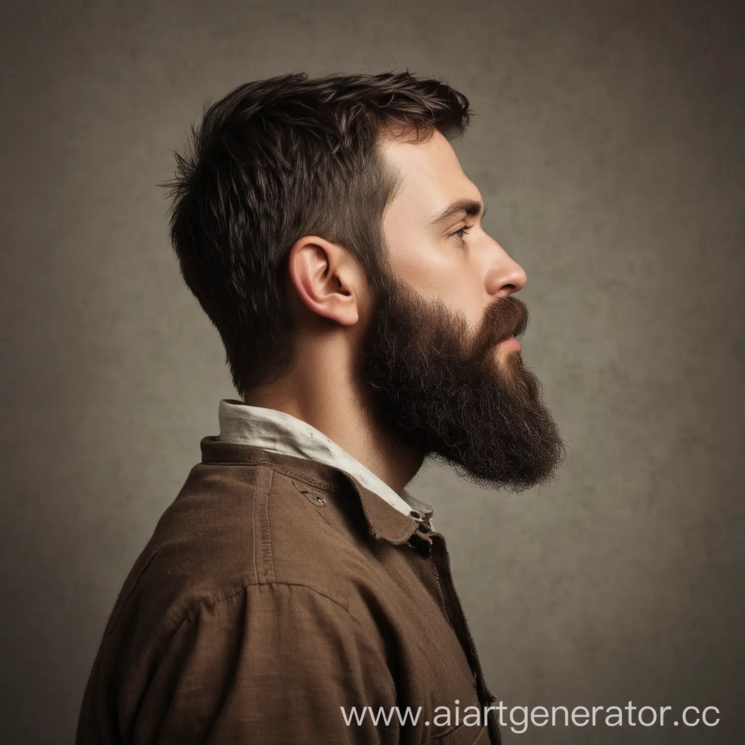 Profile-of-a-Bearded-Man-Standing
