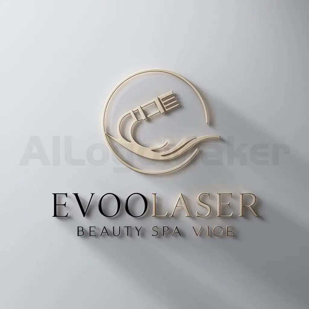 a logo design,with the text "EvooLaser", main symbol:epilation,Moderate,be used in Beauty Spa industry,clear background