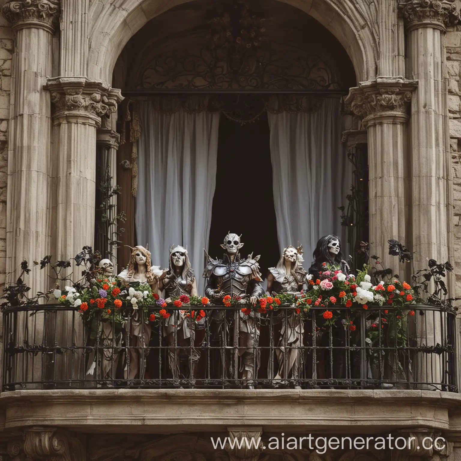 Colorful-Balcony-Scene-with-Dim-Lighting-and-Flowers