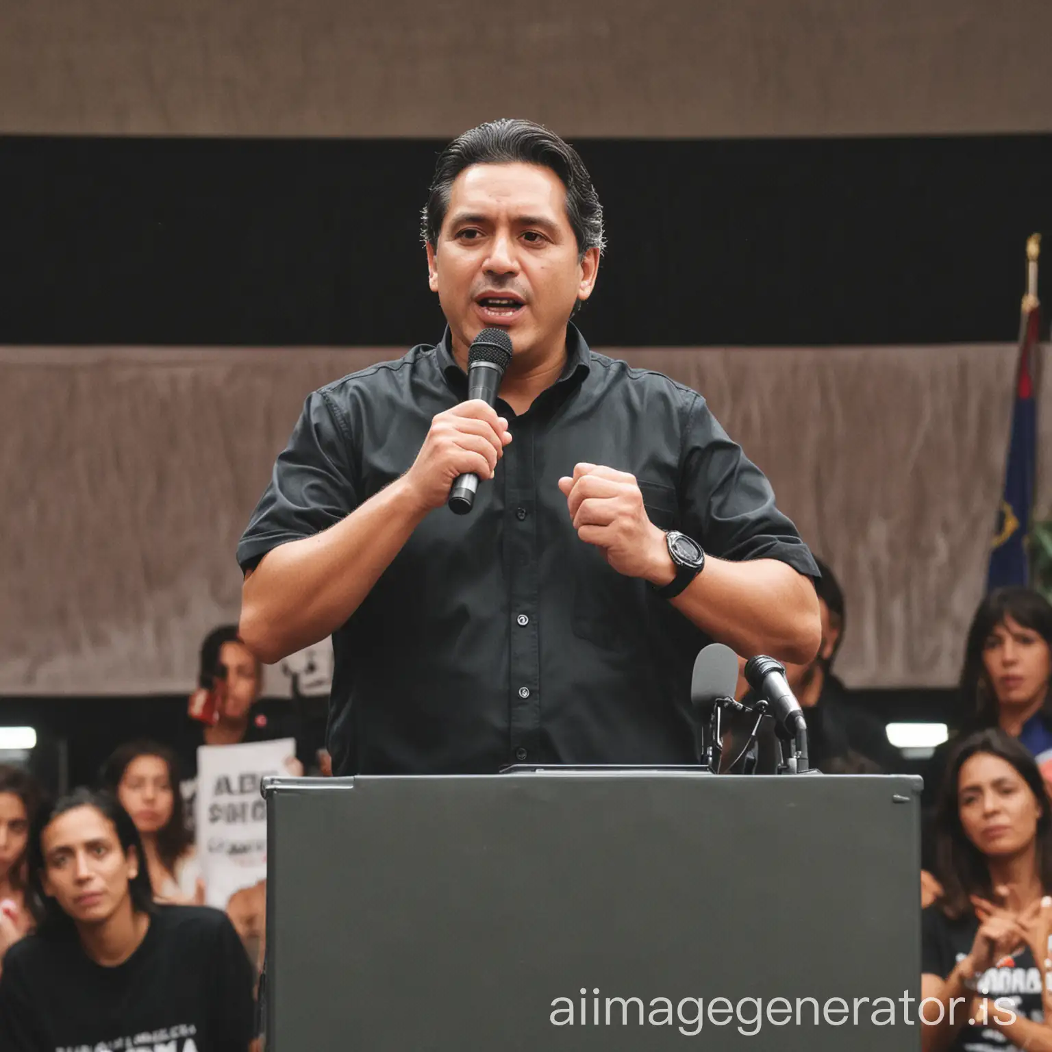 Miraflores-Governor-Alex-Santos-Speaking-at-Rally