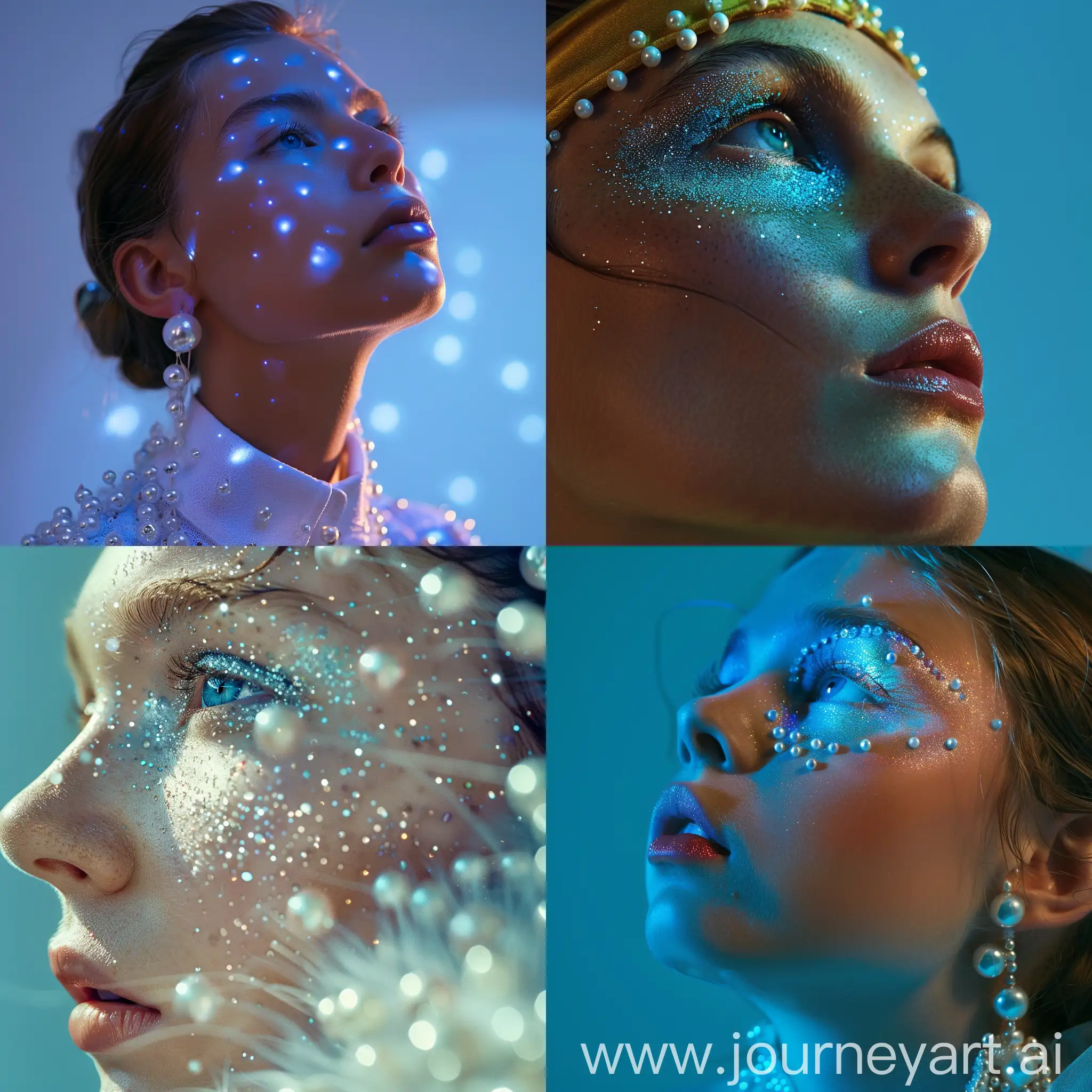 Fashion-Model-with-Pearls-and-Dramatic-Lighting