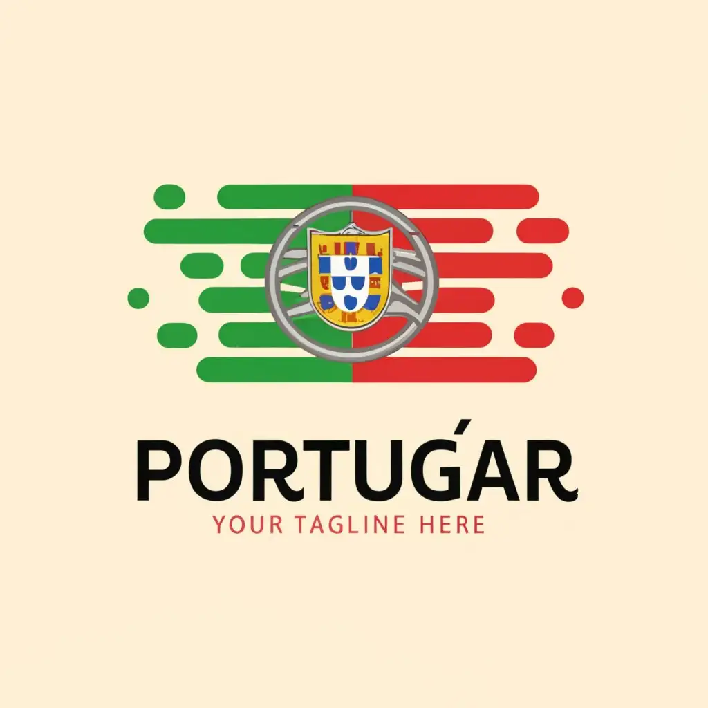 a logo design,with the text 'Portugal Photographer', main symbol:the flag of Portugal with a camara in the middle,Moderate,clear background