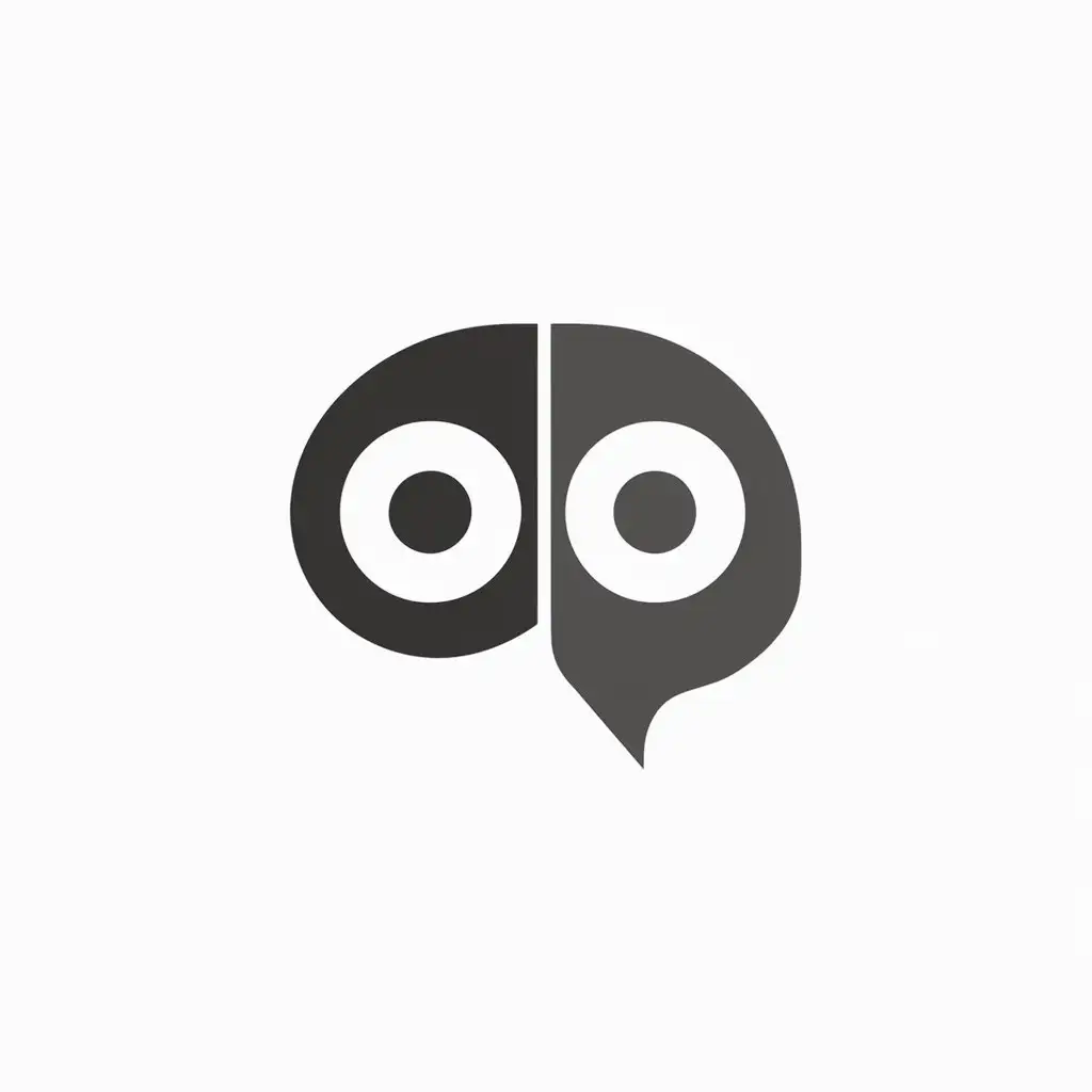 Brain Shaped Logo with Minimalist Speakers Design