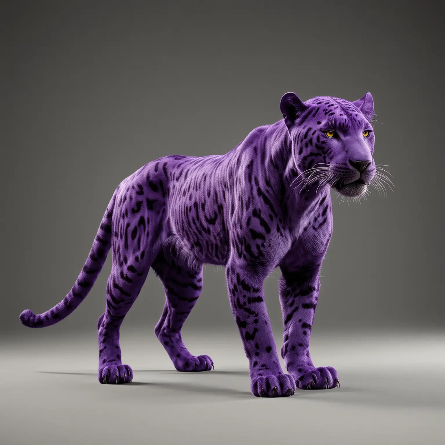 реалистичная фиолетовая пантера в полный рост