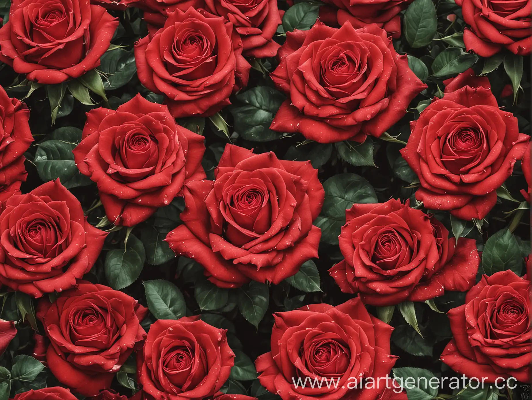 Vibrant-Red-Roses-Blooming-in-a-Lush-Garden