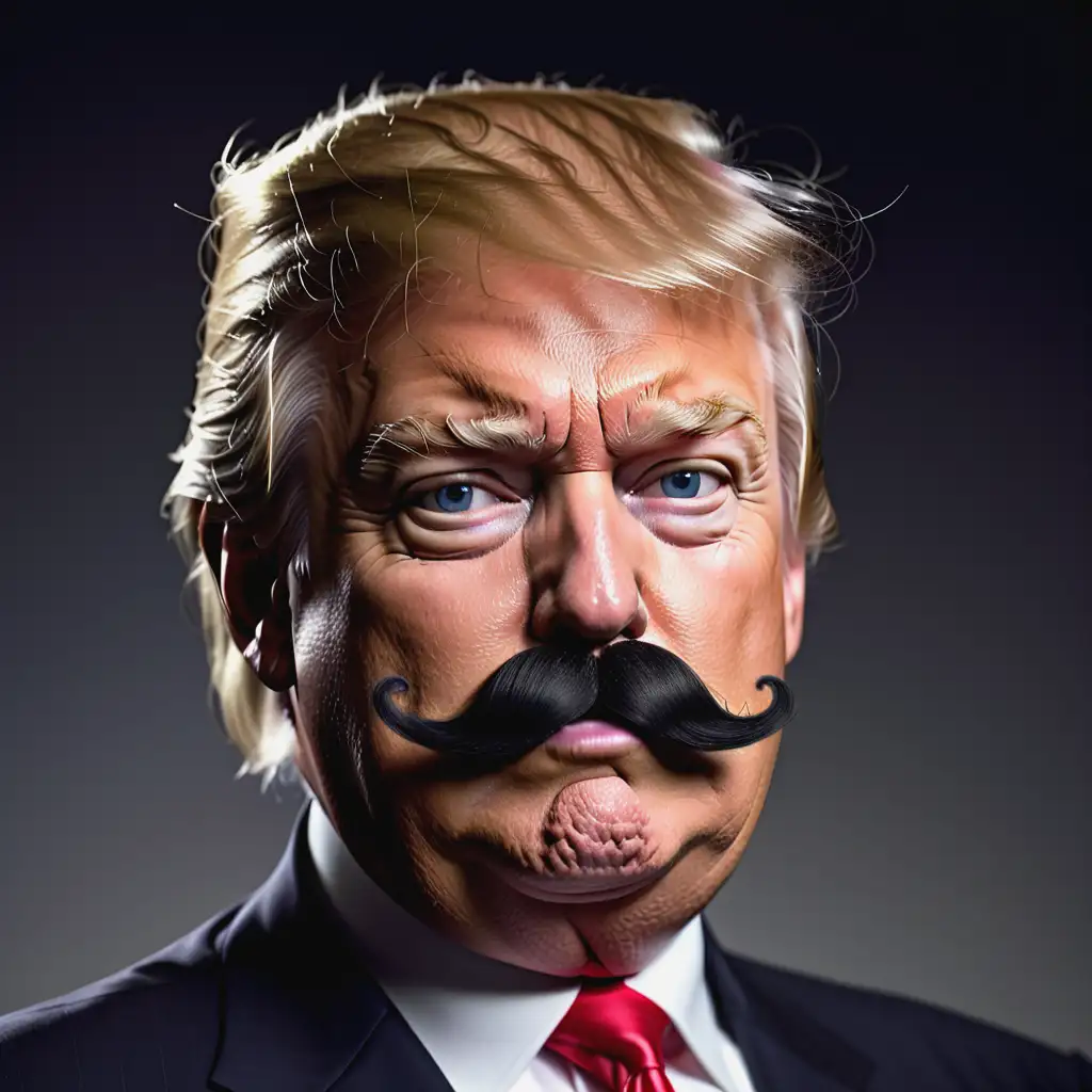 Satirical-Meme-Donald-Trump-Sporting-a-Iconic-Mustache