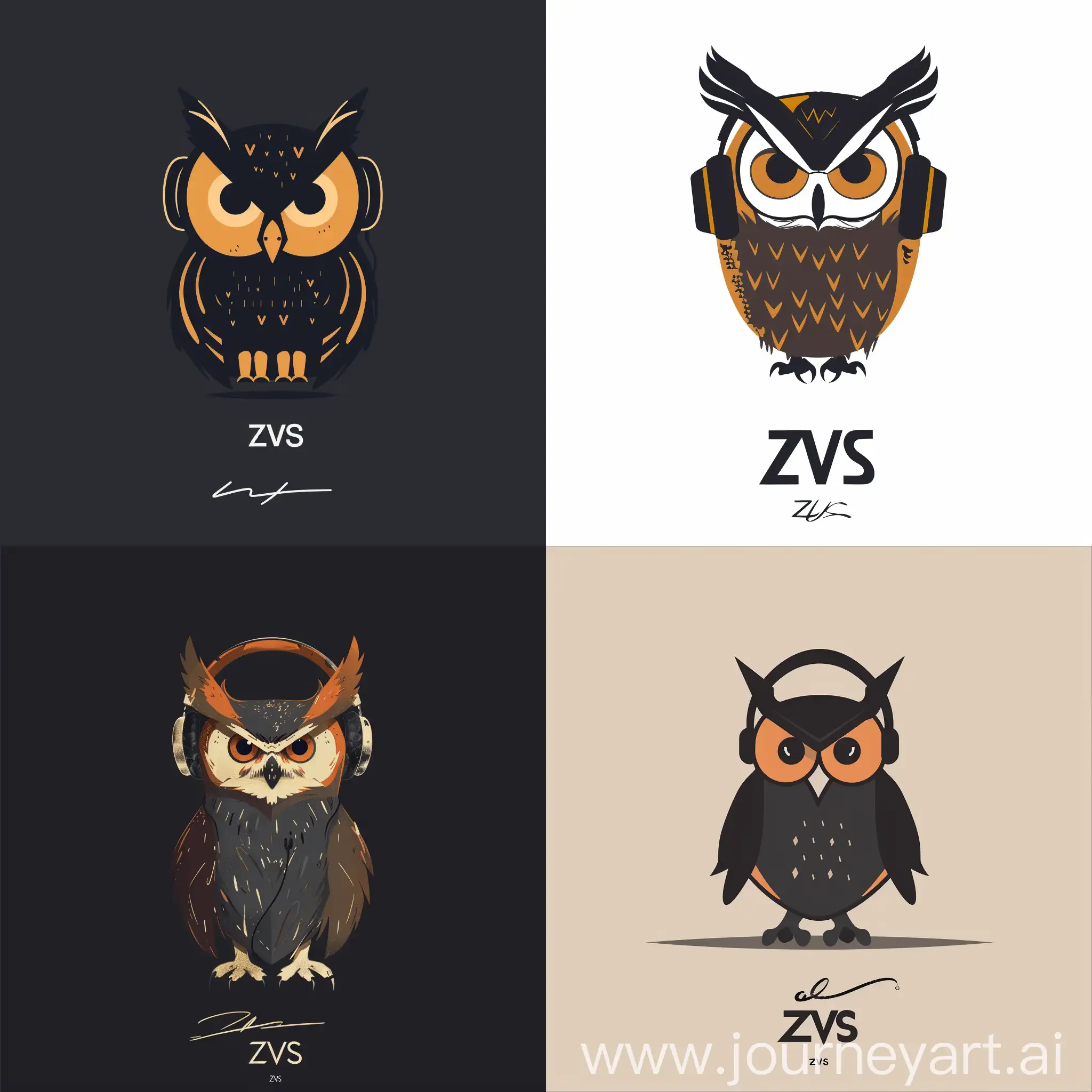 Minimalist-Owl-with-Headphones-by-ZVS