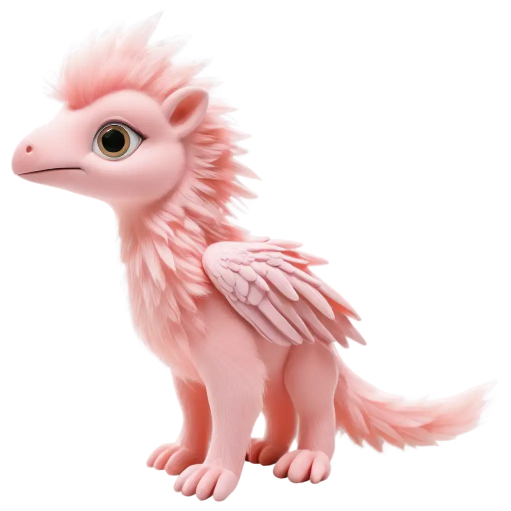 Adorable-Baby-Pink-Griffin-PNG-Enchanting-Image-for-Fantasythemed-Websites-and-Childrens-Content