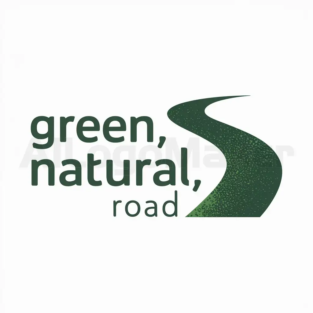 a logo design,with the text "green, natural road", main symbol:street,Moderate,be used in design industry,clear background