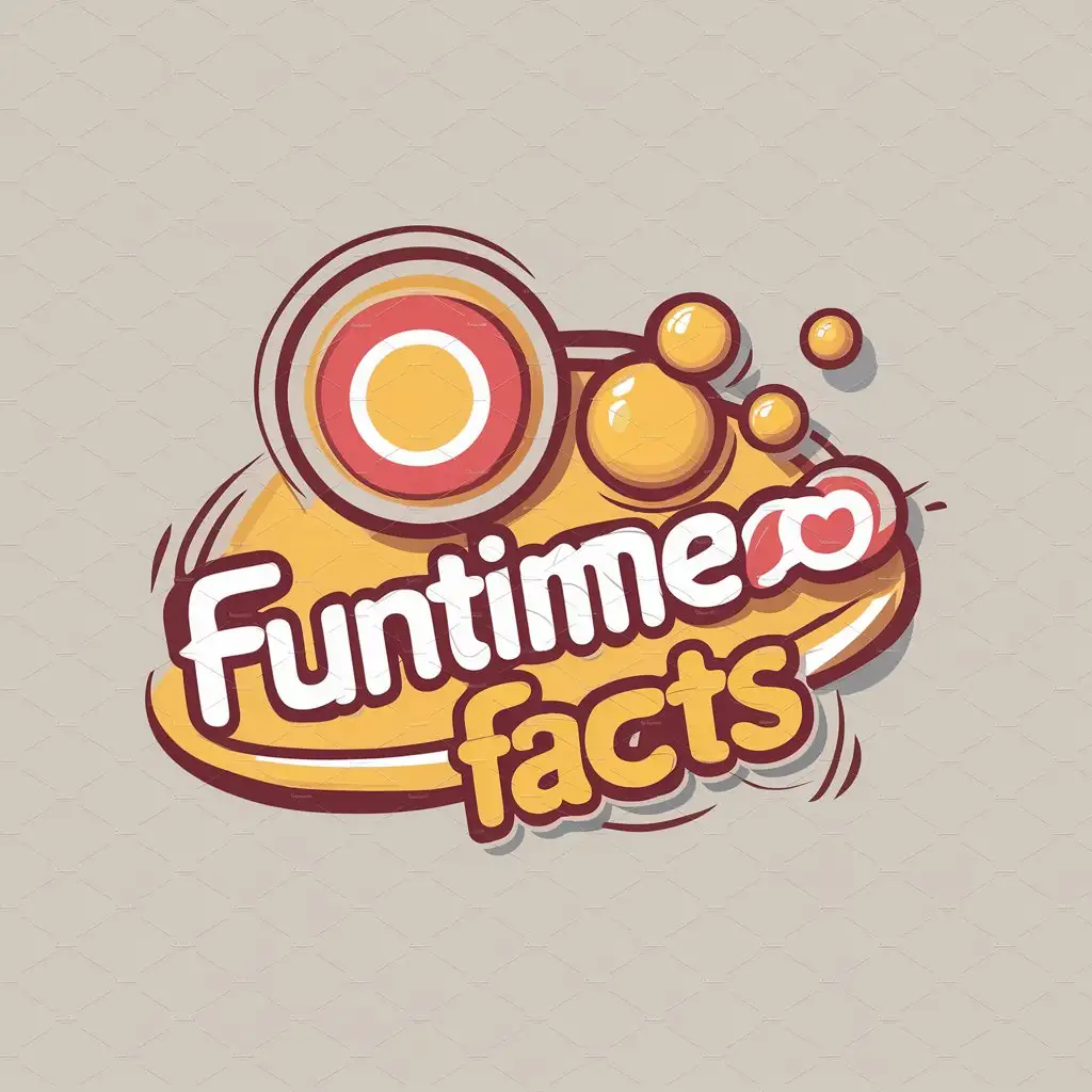 a logo design,with the text "FunTimeFacts", main symbol:circles and bubbles animation style,Moderate,be used in Home Family industry,clear background