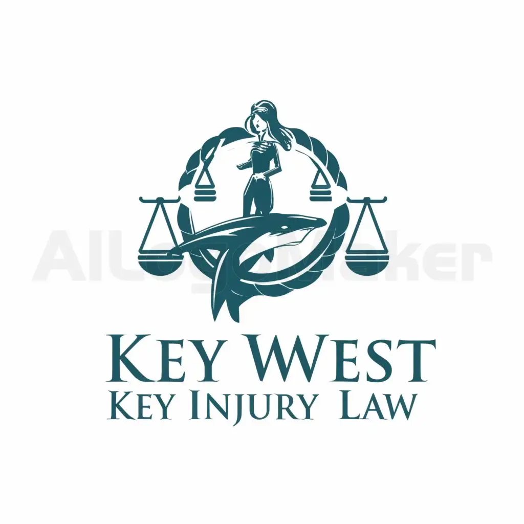 LOGO-Design-For-Key-West-Injury-Law-Bold-Hammerhead-Shark-Lawyer-Emblem