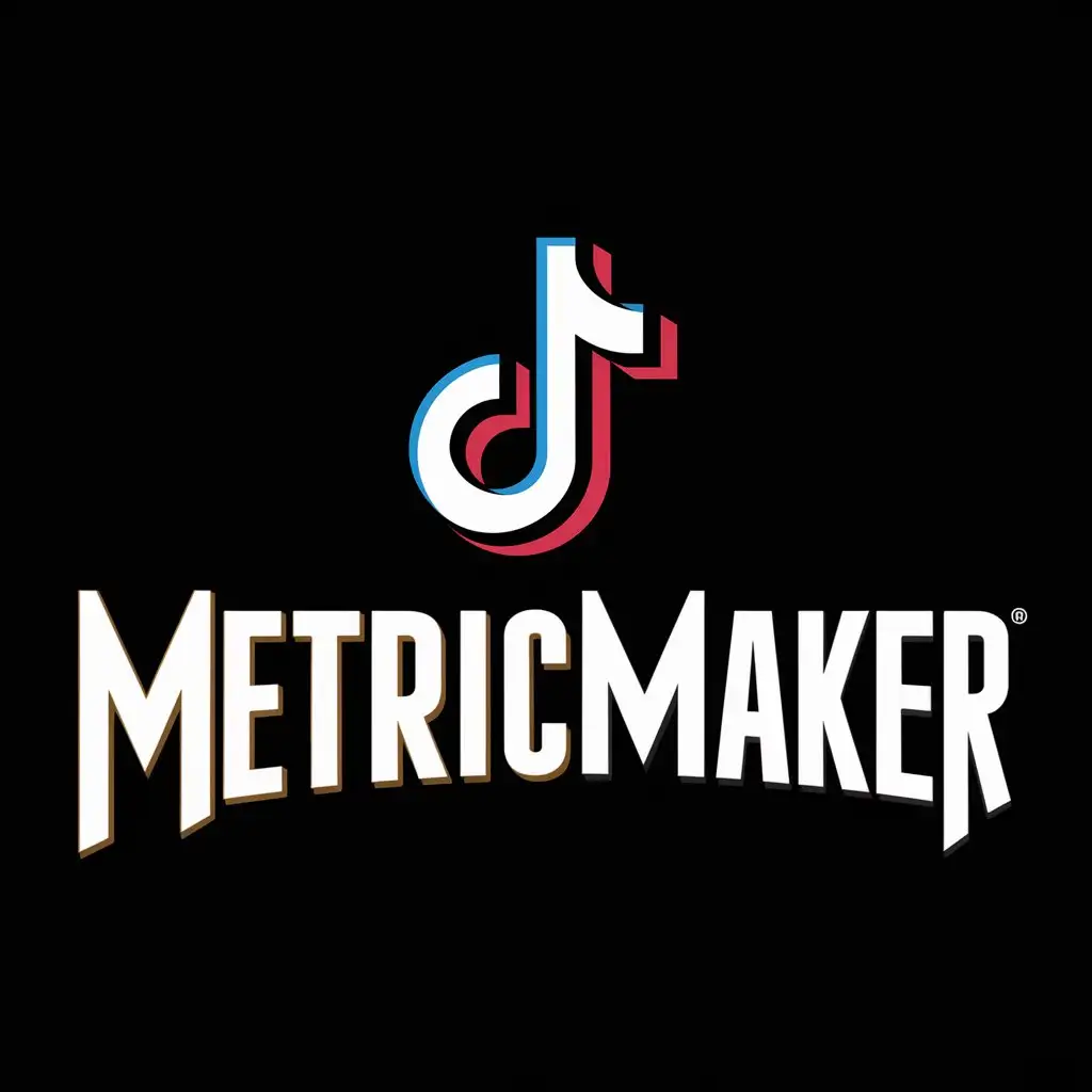 Creative TikTok Logo with MetricMaker Lettering