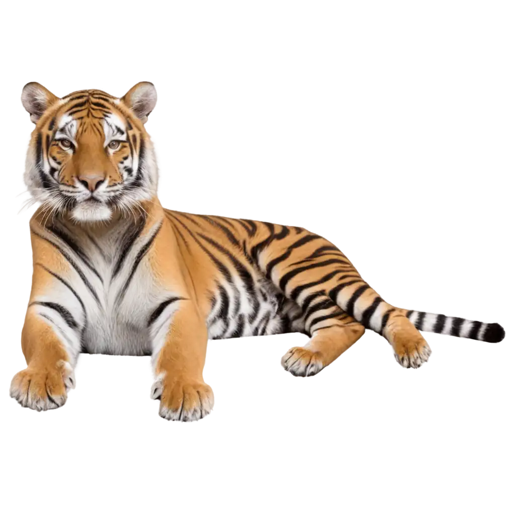 Majestic-Tiger-PNG-Gracefully-Lying-Down-with-Front-Paws-Holding-an-Object