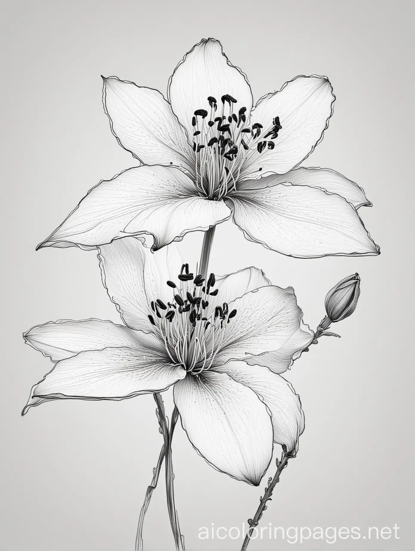 Simple-Black-and-White-Flower-Stamen-Coloring-Page