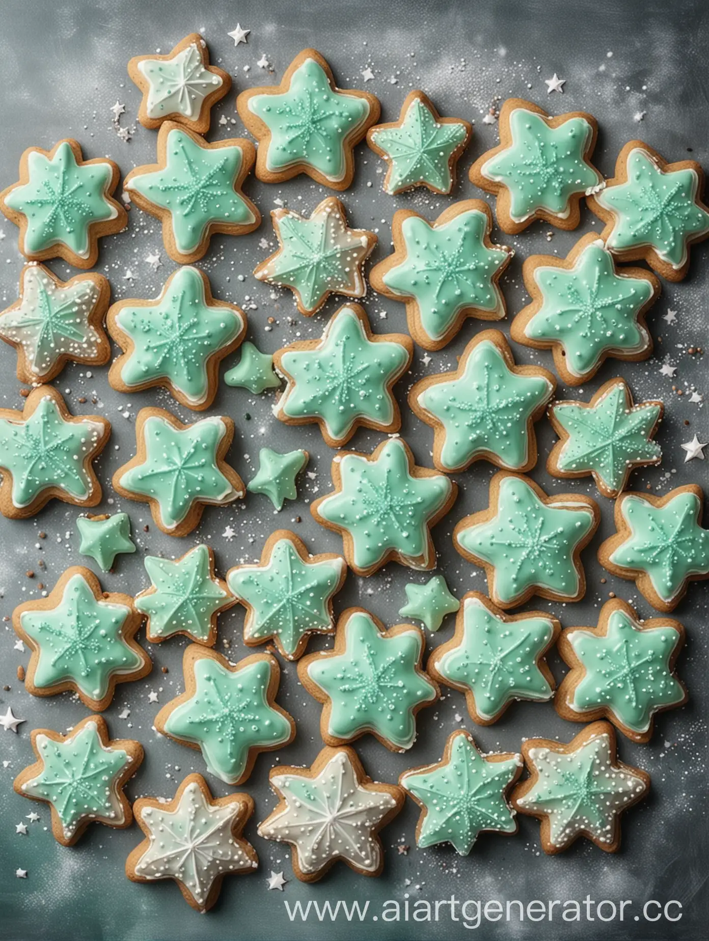 Minty-Gingerbread-Cookie-Creations-with-Starry-Craft-Baking-Ambiance