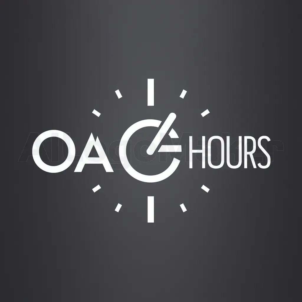 a logo design,with the text "OA 13 hours", main symbol:an clock indicating 13 hours,Moderate,be used in Internet industry,clear background
