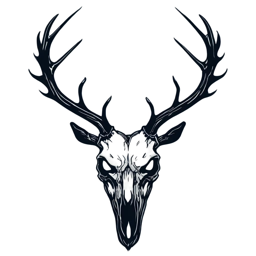 HighQuality PNG Deer Skull Logo A Symbol of Strength and Elegance | PNG ...