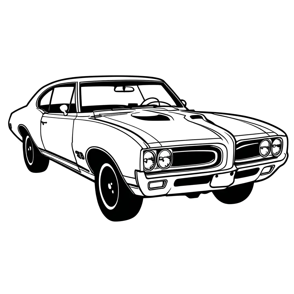 Pontiac-GTO-Coloring-Page-for-Kids-Simple-Line-Art-on-White-Background