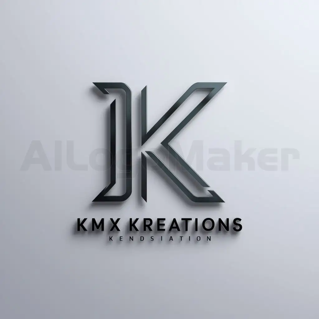 a logo design,with the text "KMX Kreations", main symbol:Combine the letter K and X,complex,clear background