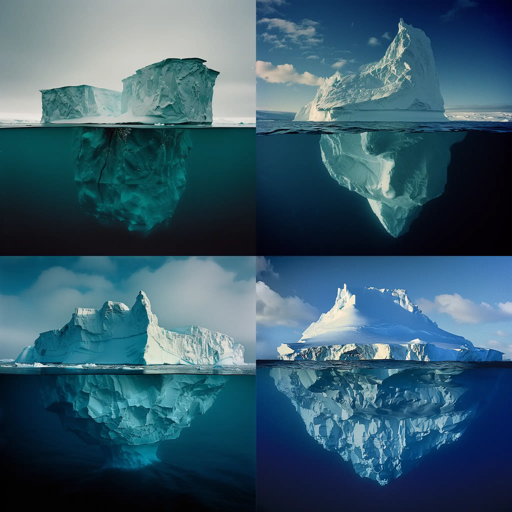 una foto de un iceberg, donde se ve la parte sumergida