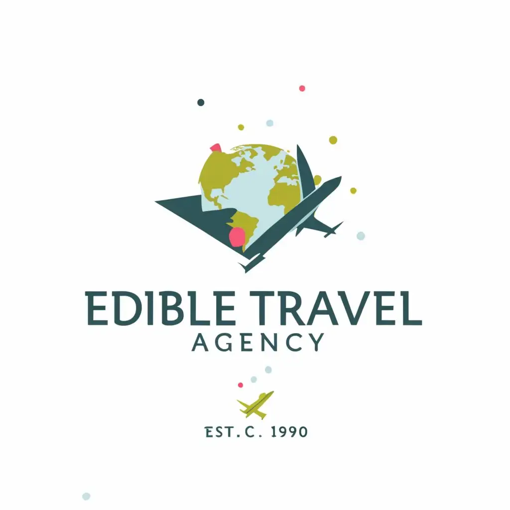 LOGO-Design-For-Edible-Travel-Agency-Exploring-the-World-with-Delicious-Adventures-Since-1990