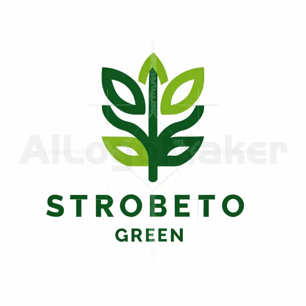 a logo design,with the text "STROBETO Green", main symbol:gardening business in green gardening and grass expertise hyper modern,Moderate,be used in 0 industry,clear background