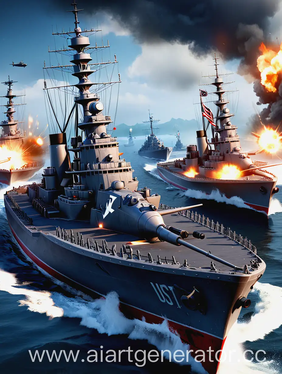 World of Warships game art