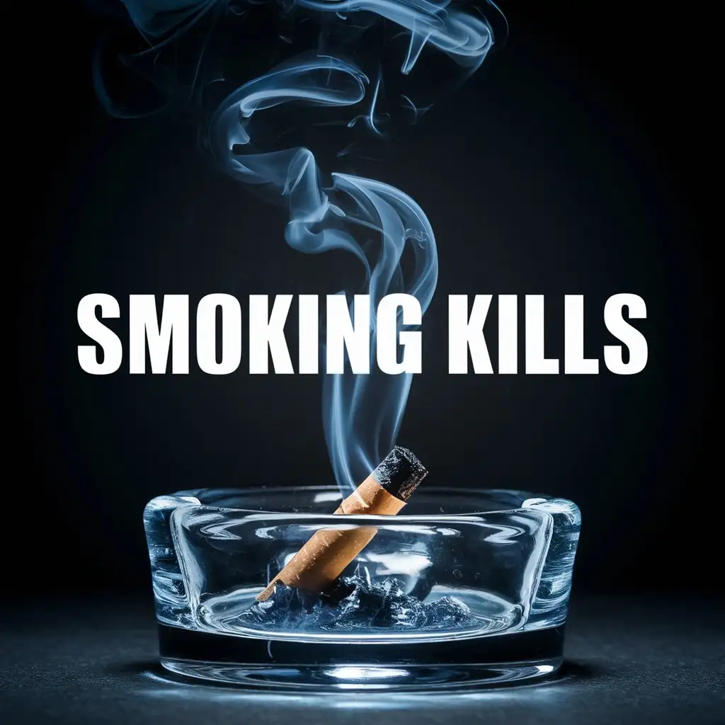 Dangerous Effects of Smoking Skull and Crossbones Symbolizing Health Risks