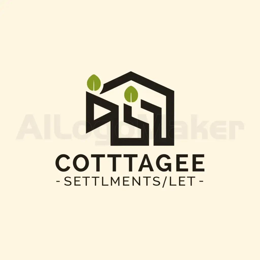 LOGO-Design-For-Cottage-Settlements-LLC-Rustic-Cottage-Emblem-for-Construction-Industry