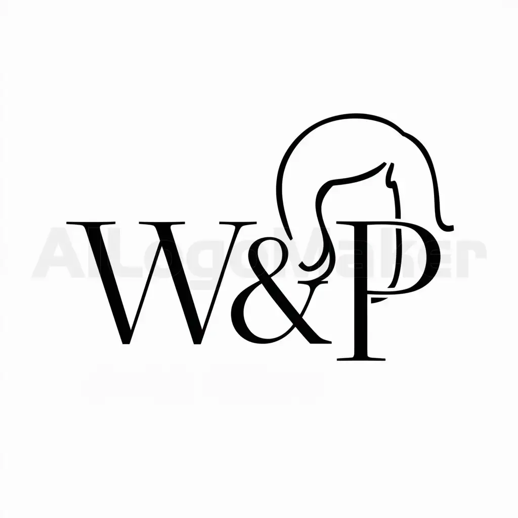 a logo design,with the text "W&P", main symbol:wig,Moderate,clear background