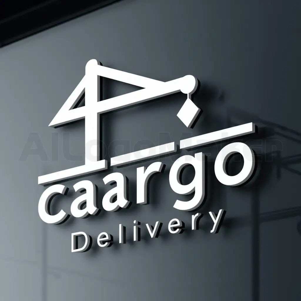 a logo design,with the text "cargo delivery", main symbol:hoisting crane,Moderate,clear background