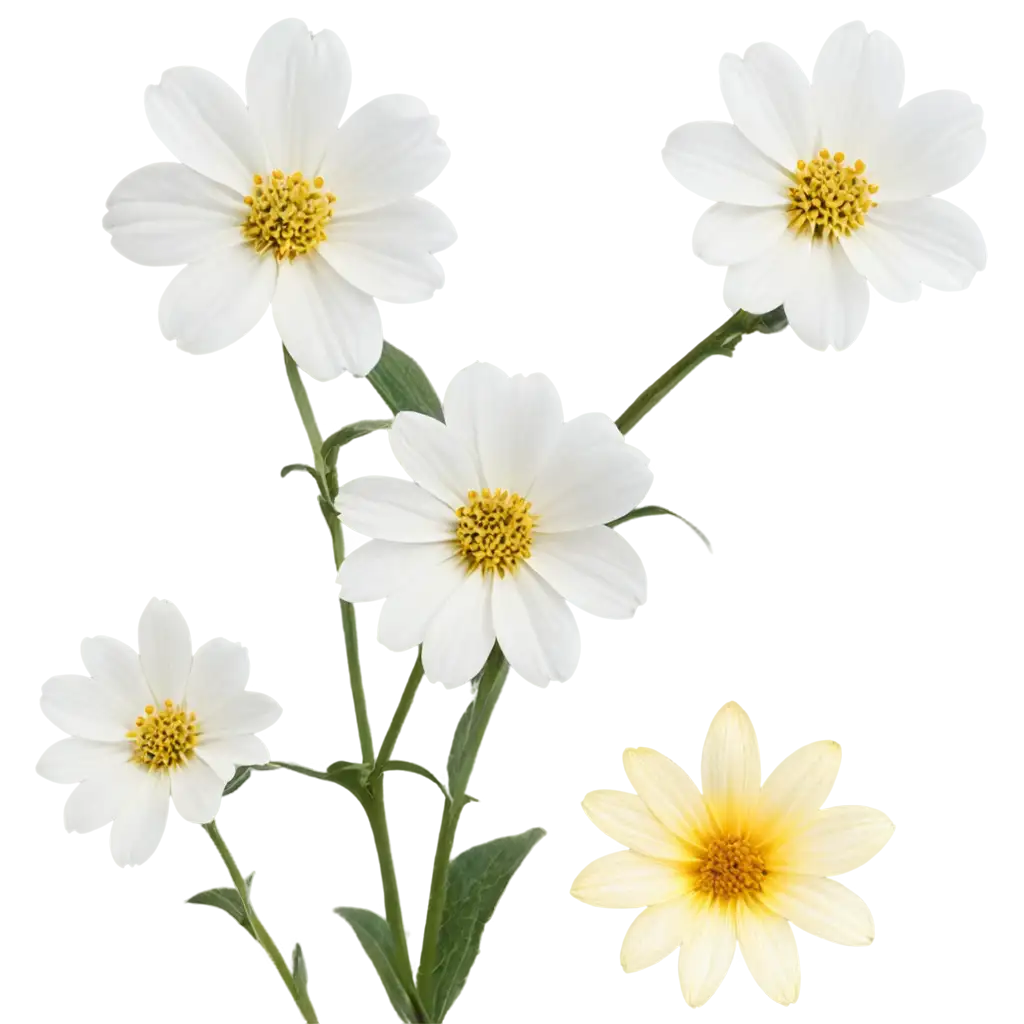 Vibrant-Yellow-and-White-Flowers-PNG-A-Blossoming-Delight-for-Digital-Creativity