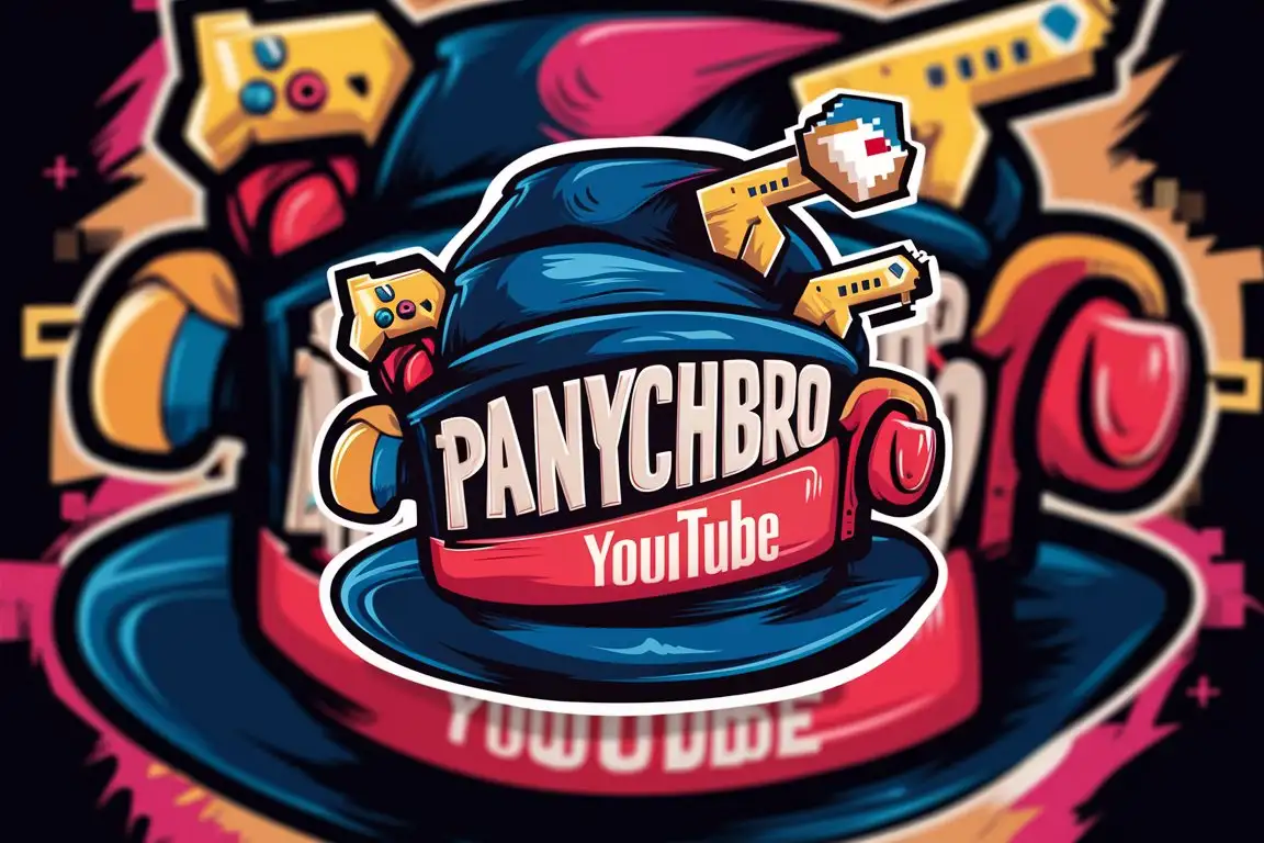  шапка для игрового  ютуб канала с надписью - PanychBRO