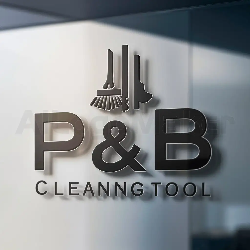 a logo design,with the text "P&B", main symbol:Cleaning things,Moderate,clear background